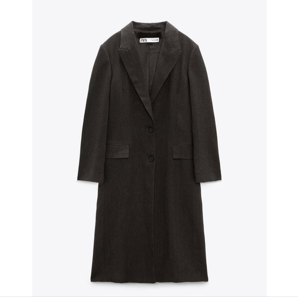 Zara linen blend coat - Picture 3 of 12